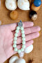 Phosphorescent Stone Keychain, Natural Prayer Bead Model, Glow-in-the-Dark Stone, Steel Material, Genuine Real Natural Stone. - 4
