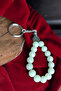 Phosphorescent Stone Keychain, Natural Prayer Bead Model, Glow-in-the-Dark Stone, Steel Material, Genuine Real Natural Stone.