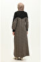 فستان أسود منقوش بنقشة Houndstooth - 0183-04 - 5