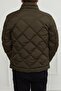 Hscstore Men's Zippered Pocket Detailed Khaki Coat - MINAS - 4