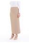 Maxi Length Classic Camel Back Slit Zippered Skirt - 2