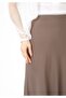 Maxi Boy Mink Color A-Line Zippered Lined Classic Skirt - 5
