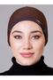 غطاء رأس من القطن الممشط باللون البني غير قابل للانزلاق - 4