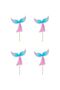 Cupcake Toothpick Mermaid Tail Themed 10 Pieces - 2