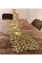 Table Runner/Shimmering/100X33Cm/1 Piece/ Glittery Faux Leather/2 Sheets, 2 Flower Motifs Gift