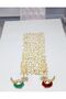 Table Runner/Shimmering/100X33Cm/1 Piece/ Glittery Faux Leather/2 Sheets, 2 Flower Motifs Gift - 5