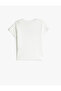 T-Shirt Shiny Short Sleeve Crew Neck Ribbed - 2
