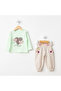 Pointed Linen Vest Suit Green - 2