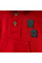 Marine Striped Polo Collar T-Shirt Set Red - 2