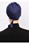 Women's Cross Bonnet Hijab Ready Non-Slip Turban Hijab Practical Non-Slip Elastane Bonnet - Navy Blue - 3
