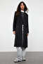 Black Regular Striped Long Coat Twoaw25Kb00026 - 4