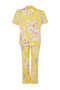 Sarı Çiçek Desenli Gömlek Yaka Örme Pijama Takımı TBBSS24AI00115 - 7