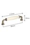 Porcelain - Metal Handle - Cabinet Drawer Furniture Kitchen Handle Ruby (9.6CM) - Cream - Antique - Stk1629 - 4