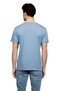 Hscstore Men's Crew Neck Basic S.Blue T-shirt - 8409 - 3