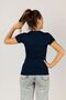 Women's Short Sleeve Round Crew neck Lycra Stretchy Bodysuit - 2
