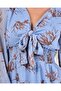 Women's Front Tie Patterned Double-breasted Dress - 5