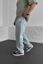 Baggy Comfortable Fit Light Blue Acid Washed Jeans - 4