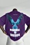 Men's Purple Normal Is Boring Crew Neck Oversize Loose T-Shirt