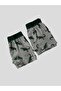 Boy's Cotton Dinosaur Patterned Gray Wide Elastic 2-Piece Boxers