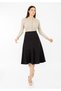 A-Line Bitter Brown Midi Length Kilos Skirt