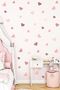 Pink color tones Heart Sticker Set 125 pieces (3x 5 cm)