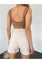 Women's High Waist Mom Shorts Denim Fabric - 4