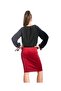 Women's Black Long Sleeve Tasseled Ethnic Blouse - 2