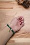 Green Agate Bracelet, Genuine Real Agate Natural Stone Bracelet, Chakra Stone, Evil Eye Protector Stone - 2