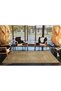 Brown Star Floral Traditional Woven Base Washable Carpet Miravip9079 - 3
