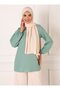 Balloon Sleeve Aerobin Blouse - Elastic Sleeve - Çağla - Refka - 2
