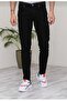 Slim Fit Stretch Fabric Plain Black Jeans