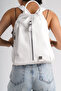 Women's Shiny Leather Zippered Daily Backpack - 2
