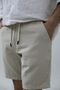 Men's Beige Musli Lace-up Linen Shorts