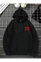 Dompuleri Fashion Unisex Los Angeles Printed Hooded Black Sweatshirt - 2