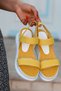 Frm-02 Transparent Detail Knitwear Yellow Women's Sandals - 2