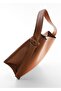 Women's Suede Soft Leather Large Size Shopper Bag with High Quality Snap Fasteners and Zippered Interior Compartment - 4