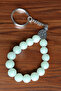 Phosphorescent Stone Keychain, Natural Prayer Bead Model, Glow-in-the-Dark Stone, Steel Material, Genuine Real Natural Stone. - 2