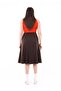 Brown Midi A-Line Flared Skirt - 4