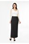Maxi Boy Anthracite Classic Skirt with Back Zipper and Slit