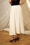 Thin Cargo Pocket White Skirt with Elastic Waist and Lining - 5