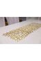 Table Runner/Shimmering/100X33Cm/1 Piece/ Glittery Faux Leather/2 Sheets, 2 Flower Motifs Gift - 3