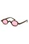 Sunglasses for Women Men Unisex Oval Frame Retro Leopard Pattern Uv400 Pink Glass - 5