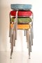 4 Pcs Colorful Fabric Octopus Stool Kitchen Stool Iron Stool