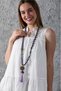 Women's Wooden Tip Tassel Detailed Bohemian Necklace