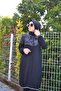 Black Zippered Hijab Tracksuit Set with Silver Sequin Detail - 6