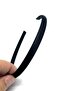 12 Pieces Satin Embroidered Plastic Crown Black Color 1 cm Wide - 3
