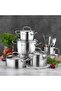Extra Deep Pot 28x24 Cm - Cover for Steam and Heat Discharge, Induction Cooker Compatible - 4