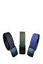 Anti-Allergic Ykk Tactical Style 3-Piece Cloth Belt Set with Plastic Buckle - 3