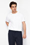 Lacivert Beli Lastikli Slim Fit Duble Paça Kumaş Pantolon TMNAW21PL0107 - 6