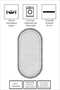 Machine Washable Non-Slip Base Stain Resistant Oval Runner Gray Cutting Runner for Home Decoration - 2